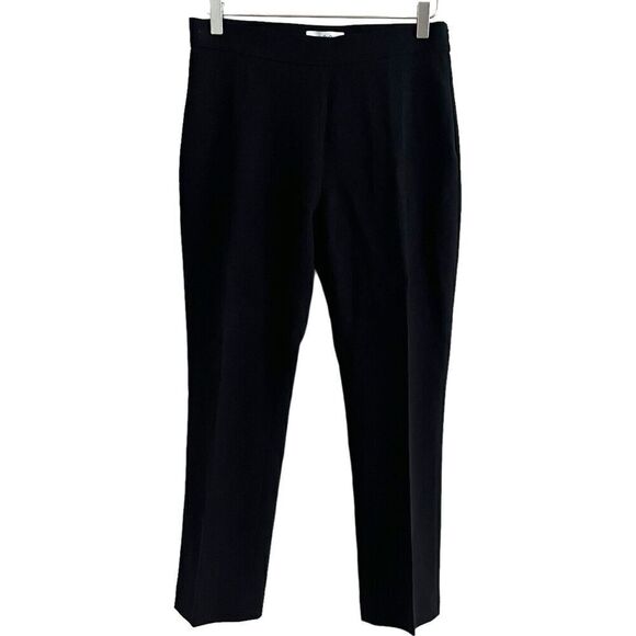 IRO Moore Black Dress Pants 6 Straight Leg Crop Capsule Minimalist Academia 38 - Picture 3 of 13